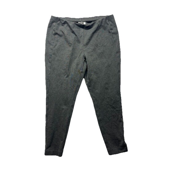 J. Jill Gray Ponte Knit Slim Leg Pull On Pants Womens Stretch Size Large Petite - Picture 1 of 3